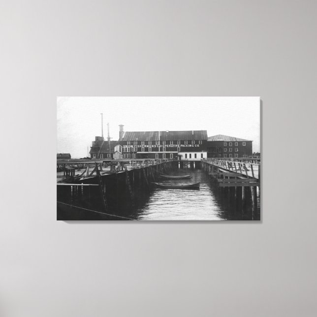 Toile Astoria, Oregon vue sur Fisherman's Packing (Recto)