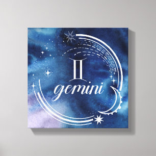 Toile Astrologie des aquarelles - Gemini