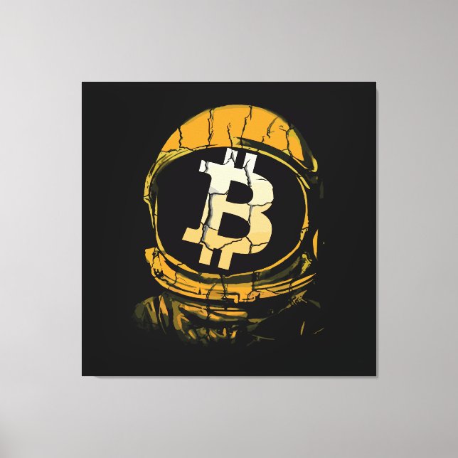 Toile Astronaut Bitcoin-Crypto (Recto)