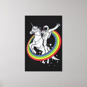 Toile Astronaut équitation Unicorn