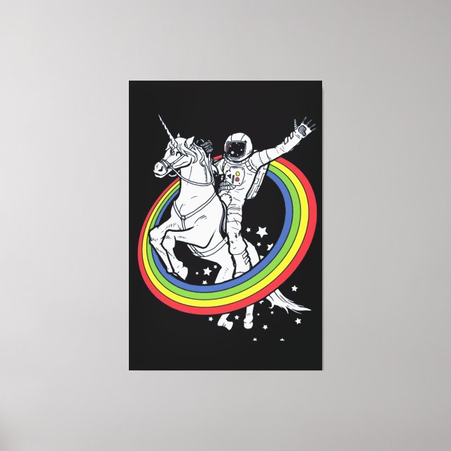 Toile Astronaut équitation Unicorn (Recto)