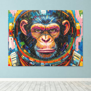 TOILE ASTRONAUTE CHIMPANZÉ RENTRE À LA MAISON-12