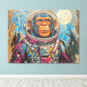 TOILE ASTRONAUTE CHIMPANZÉ RENTRE À LA MAISON-5