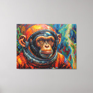 TOILE ASTRONAUTE CHIMPANZÉE RENTRE À LA MAISON-5