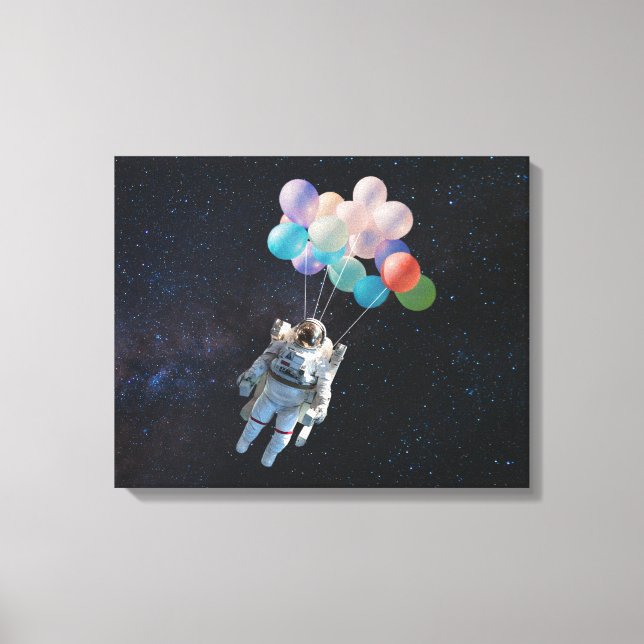 Toile Astronaute Stars & Space Colorful Balloons (Recto)