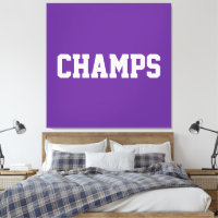 Athlétique Sportif CHAMPS Texte Blanc Sur Violet G