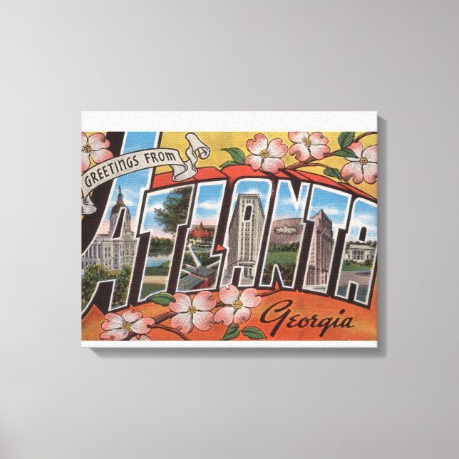 Toile Atlanta, Géorgie - Scènes de grandes lettres 3 (Recto)