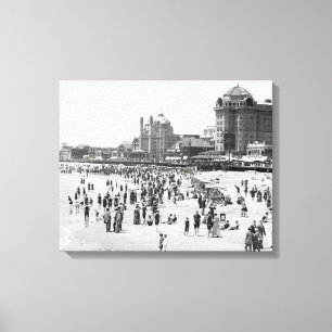 Toile Atlantic City Beach & Boardwalk, 1910