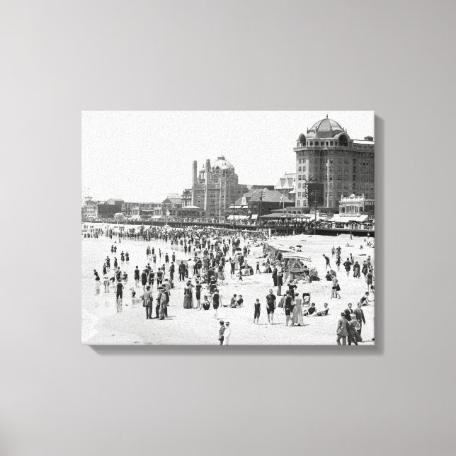 Toile Atlantic City Beach & Boardwalk, 1910 (Recto)