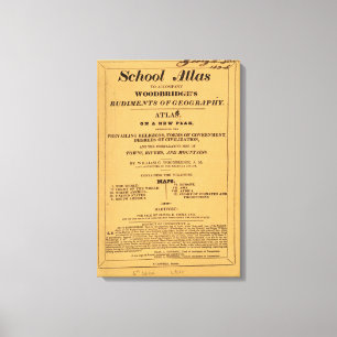 Toile Atlas d'école, les rudiments de Woodbridge de