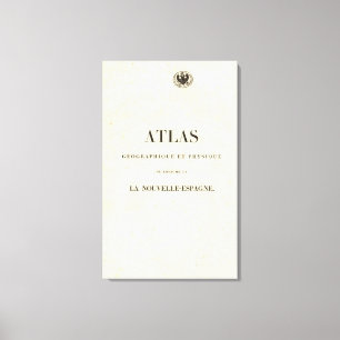 Toile Atlas géographique et physique de demi de titre