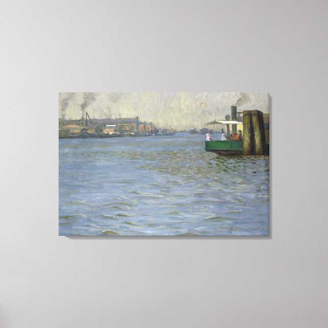 Toile Atmosphère du dimanche sur l'Elbe (Recto)