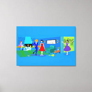 Toile Atomique Palm Springs Cocktail Party Enveloppé Can