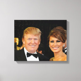 TOILE ATOUT DE DONALD ET DE MELANIA