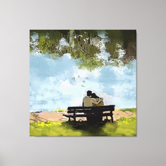 Toile Au bord du lac (Recto)
