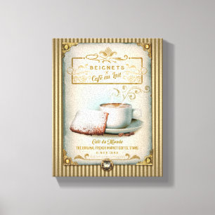 Toile Au de café Lait et Beignets