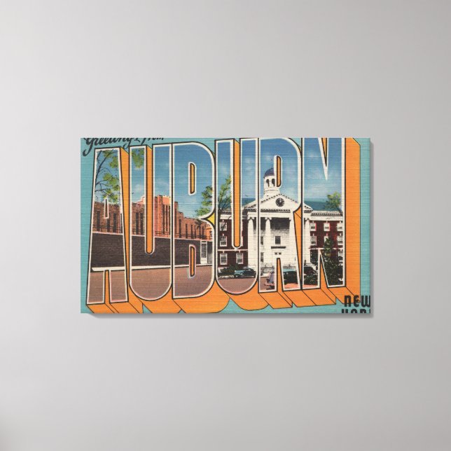Toile Auburn, New York - Scènes de grandes lettres (Recto)