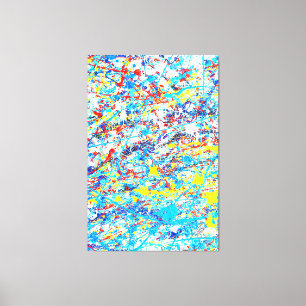 Toile Aucune vision requise Abstrait coloré éclaboussé