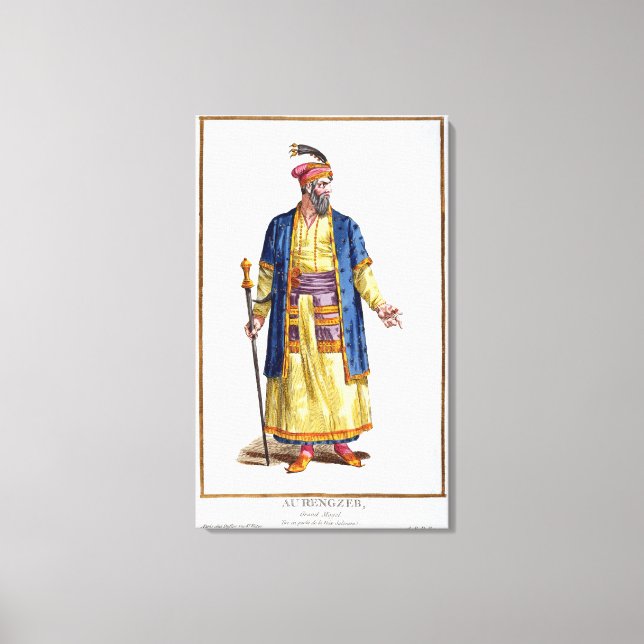 Toile Aurengzeb, Grand Khan des Hordes mongoles de Re (Recto)