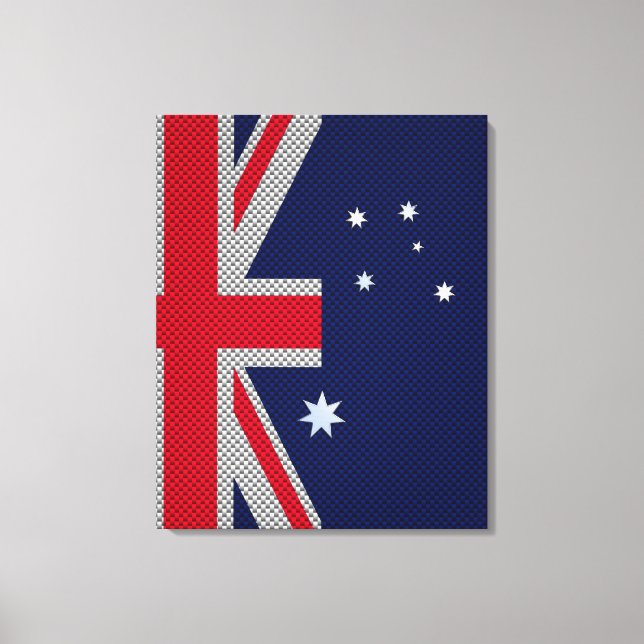 Toile Australie Drapeau Design en fibre de carbone Style (Recto)