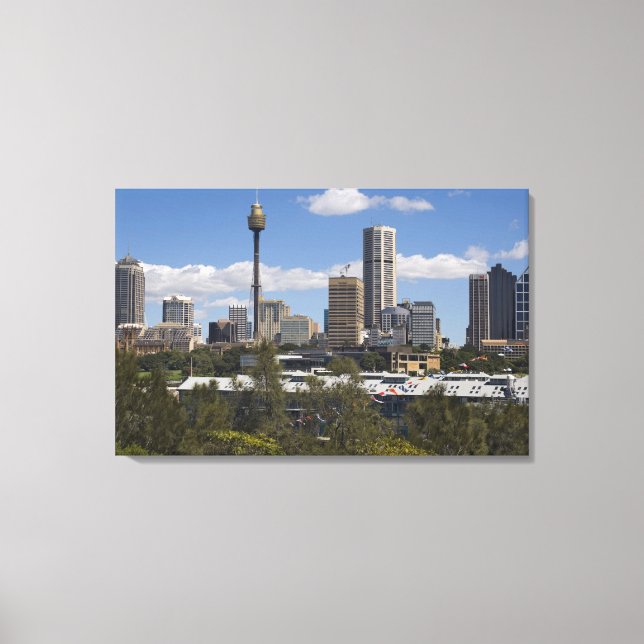 Toile Australie, Sydney, Potts Point. Skyline de Sydney. (Recto)