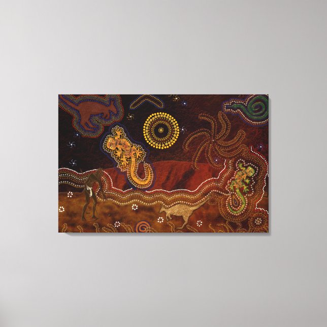 Toile Australien Désert Chaleur & Faune (Recto)