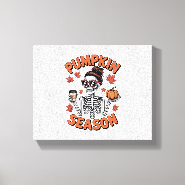 Toile Automne Saison Citrouille (Recto)