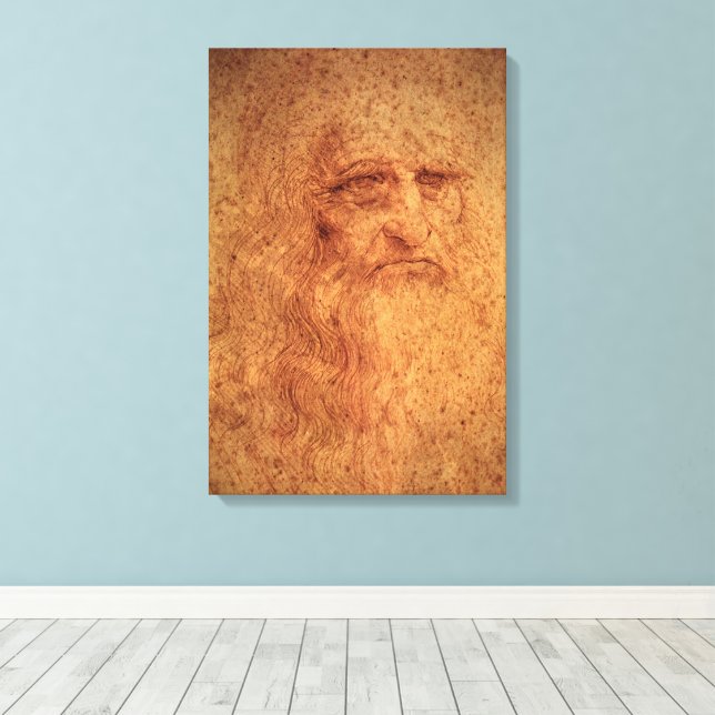 Toile Autoportrait de Léonard de Vinci, Art Renaissance (Insitu (Plancher de Bois))