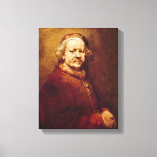 Toile Autoportrait dedans à l'âge de 63, 1669