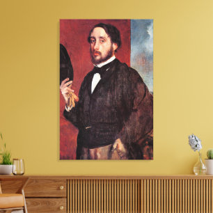 Toile Autoportrait, par Edgar Degas,