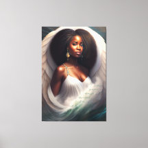 Avec vous Écriture Ange Africaine Américaine