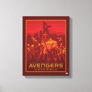 Toile Avengers Avengers Rassemblés Ciel de la ville ro