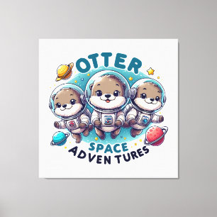 Toile Aventures spatiales de la loutre