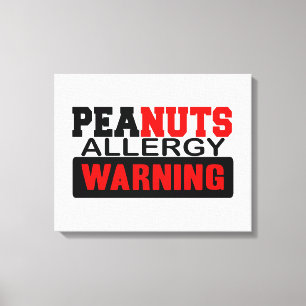 Toile Avertissement d'allergie aux arachides