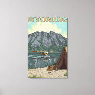 Toile Avion de Bush et pêche - Wyoming