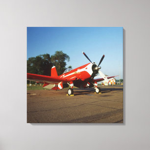 Toile avion F2G-1D Super Corsair lors d'un spectacle aér