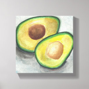 Toile Avocado en aquarelle