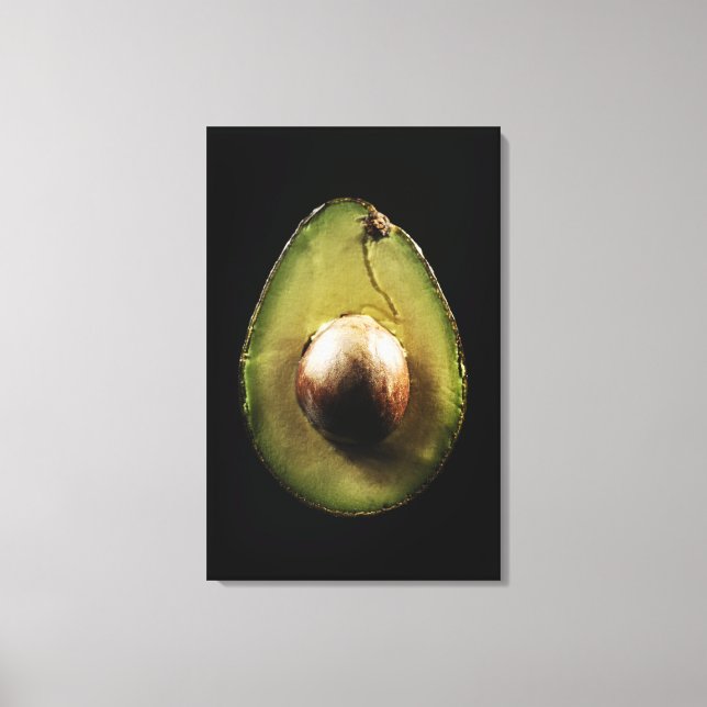 Toile Avocado, Fruit, arrière - plan noir (Recto)