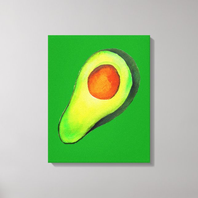 Toile Avocat vert addict art mignon (Recto)