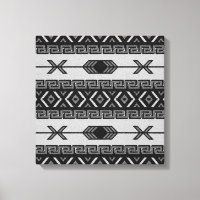 Aztèque Noir Et Blanc Motif Mur Sud-Ouest Art