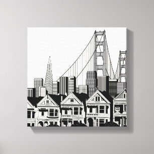 Toile B&W San Francisco Californie