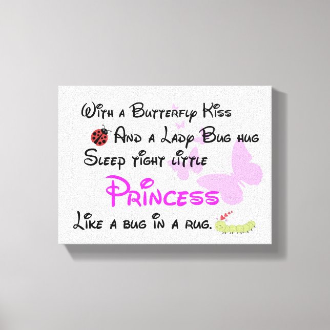 Toile Baby Girl Nursery -Canvas Art -Girls Nursery Decor (Recto)