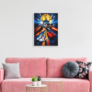 Toile Back to the Future Inspired Symbolic Movie Poster