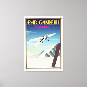 Toile Bad Gastein Autriche Snowboard poster