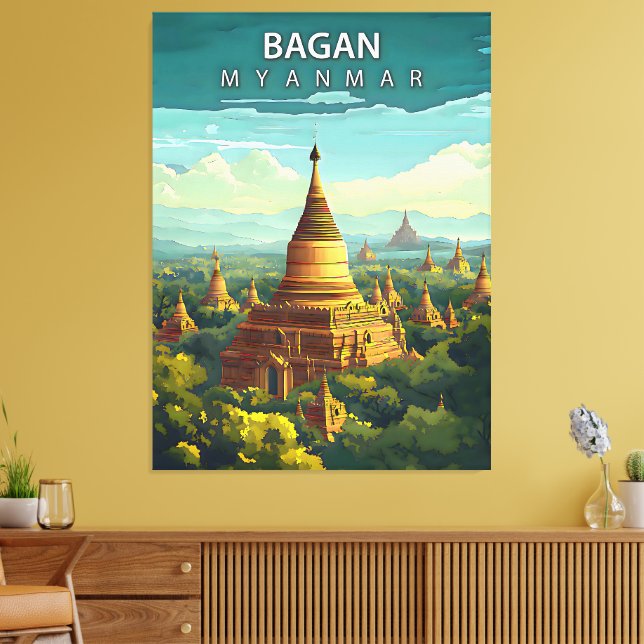 Toile Bagan, Myanmar : Une tapisserie intemporelle (Insitu(Salon))