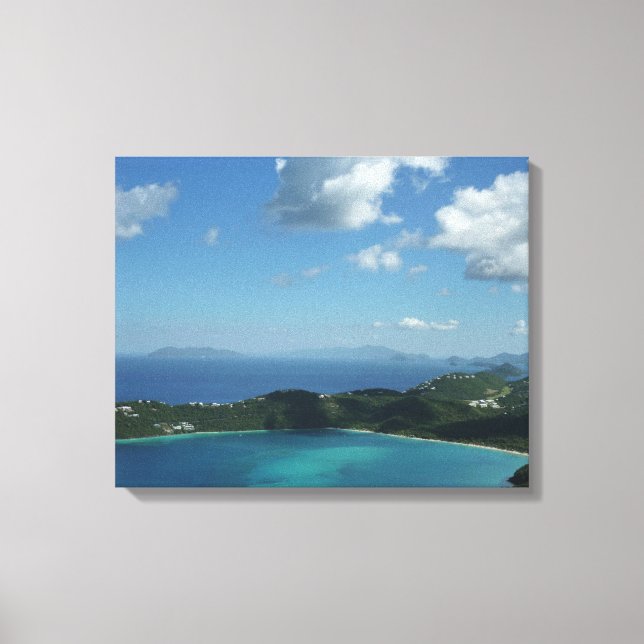 Toile Baie de Magens, scene de l'île St Thomas Beautiful (Recto)