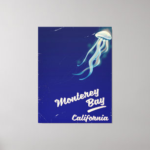 Toile Baie de Monterey Californie Jelly vintage voyage
