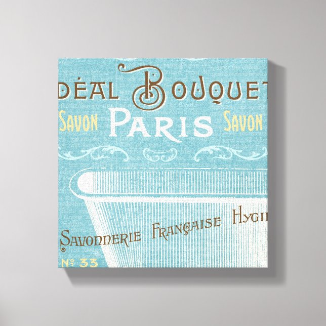 Toile Baignoire en bleu et blanc (Recto)