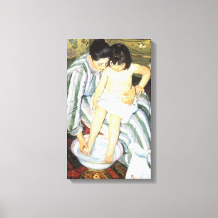 Toile Bain d'enfant par Mary Cassatt Impressionnisme Vin