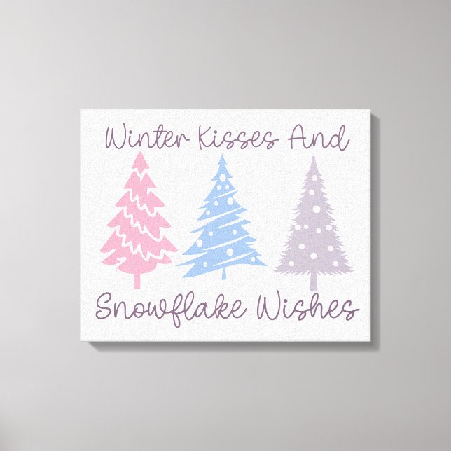 Toile Baisers d'hiver et wis de flocon (Recto)